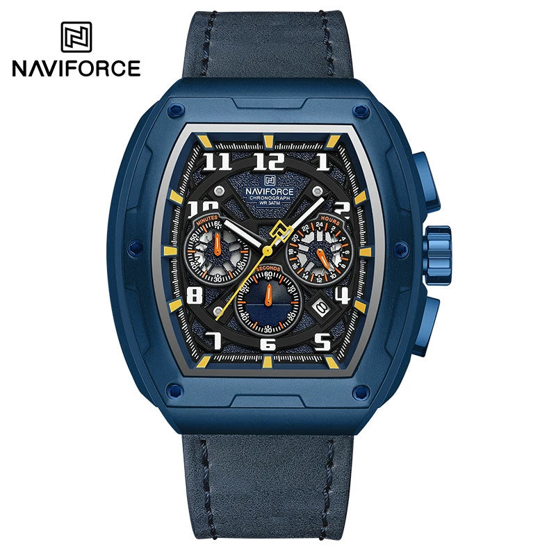 NAVIFORCE Luxury Brand Men Sports Watch Quartz 24 Hours Chronograph Waterproof Male Wristwatches Date Display Clock Reloj Hombre