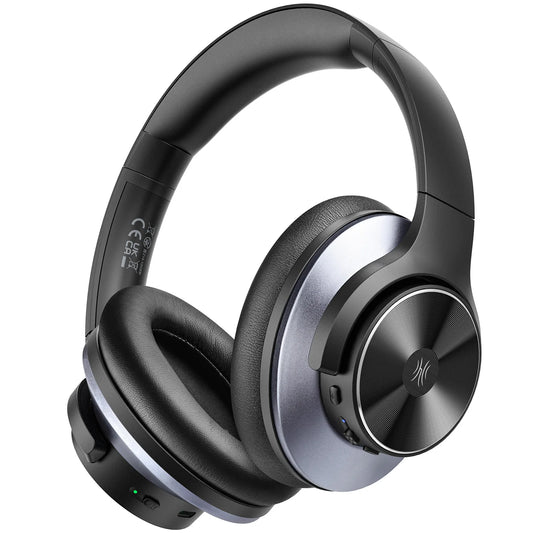 Oneodio A10 Bluetooth 5.4 Hybrid Active Noise-Cancelling Headphones with Hi-Res Audio, Over-Ear Wireless Headset, ANC with 5-Mic