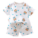 1-10 Years Soft Kids 2-Piece Set Breathable Short Sleeve Shorts for Playtime Toddler Outfit Clothes for Playground and School