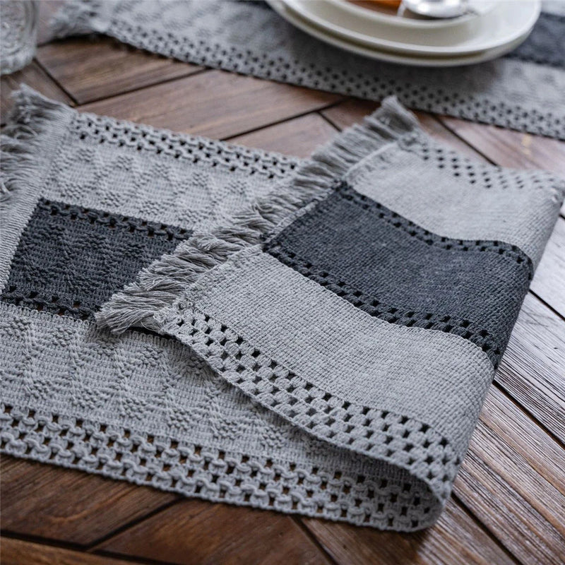 Cotton Linen Placemats For Dinner Table Macrame Modern Accessory Kitchens Underplate Party Wedding Table Decor Place Mats Set