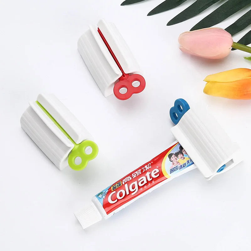 Porta pasta de dientes portátil, herramientas de exprimido manual, tubo de pasta de dientes, limpiador facial, dispensador, soporte, exprimidor 