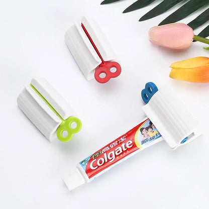Porta pasta de dientes portátil, herramientas de exprimido manual, tubo de pasta de dientes, limpiador facial, dispensador, soporte, exprimidor 