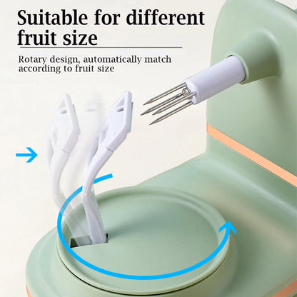 Hand-cranked Manual Fruit Peeler Multifunctional Apple Pear Kitchen Peeler Slicing Tool With Fruit Divider And Spare Blades
