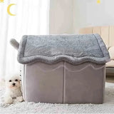Indoor Warm Dog House Soft Pet Bed Tent House Dog Kennel Cat Bed Removable and Washable Cushion Suitable for All Seasons Universal