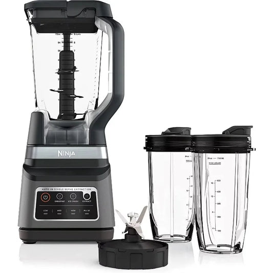 Licuadora Ninja BN751 Professional Plus DUO, 1400 vatios pico, jarra de trituración total de 72 oz y 2 vasos para llevar de 24 oz, color negro