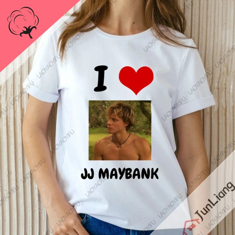 JJ Maybank T-shirt Men's Aesthetic Graphic Pogue Life T-shirt Unisex Vintage Harajuku Loose Stylish Casual 100% cotton Shirt