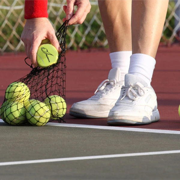 12pcs Tennis Balls with Mesh Carry Bag Practice Ball High Elasticity Pet Dog Playing Balls Outdoor Training Sports Rubber Tennis