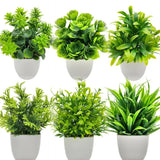 1pc Artificial Plants with Plastic Pots Perfect Greenery for Home Decorations, Office Desk, Living Room, and Bedroom Decoration