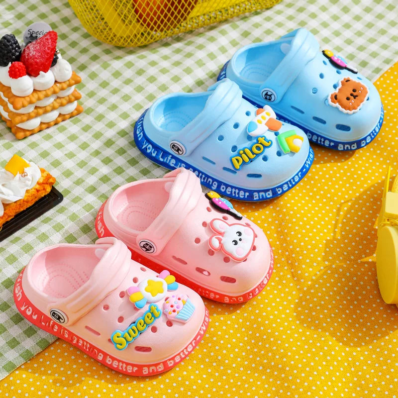 Kids Slippers For Boys Girls Cartoon Shoes Summer Toddler Flip Flops Baby Indoor Slippers Beach Swimming Slippers for Children