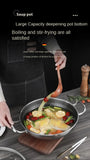 32cm 304 Stainless Steel Frying Pan Food Grade Non-Stick Pan Honeycomb Pot Bottom Induction Cooker Gas Stove General Wok