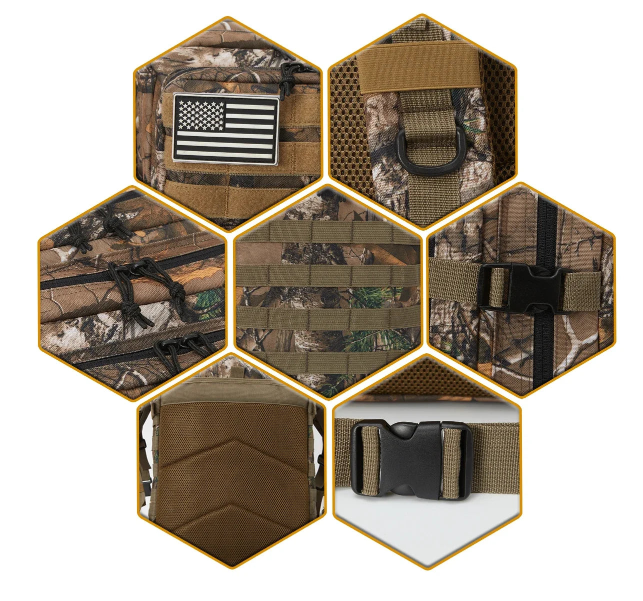 QT&amp;QY Tactical Backpacks Outdoor 45L Large Capacity Man 3 Days Molle Hking Bags For Outdoor Trekking Camping Backpack