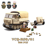 Military WW2 Tanks Tiger Sherman T34 Panzer Vehicle Airplane Army Soldier Weapons Model Building Block Brick Children Kids Toys