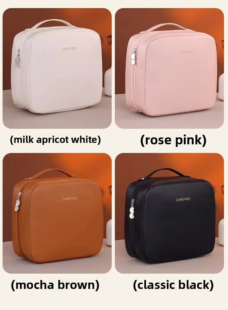 Professional Stand up Cosmetic Bag Large Capacity Travel Toiletry Organizer With Multiple Compartments Portable Storage Pouch