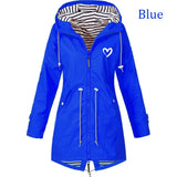 Autumn & Winter Women's Outdoor Waterproof Rain Jacket Running Coat Climbing Hooded Windbreaker Jacket