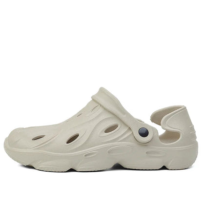 Sandalias transpirables de verano 2024 para hombre, de talla grande, para exteriores, antideslizantes, para playa, de material EVA, sin respaldo 