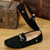 YRZL Men's Loafers Big Size 48 Soft Driving Moccasins High Quality Flats Genuine Leather Slip-on Suede Loafers for Men