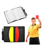 Hot Sale Football Soccer Referee Card Sets Warning Referee Red and Yellow Cards Wallet Score Sheets Notebook Judge Accessories