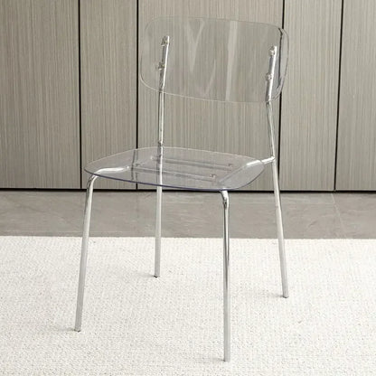 Modern Simple Household Transparent Dining Chair Backrest Single Person Leisure Net Red Table Plastic Chair Makeup Chairs  стул