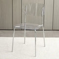 Modern Simple Household Transparent Dining Chair Backrest Single Person Leisure Net Red Table Plastic Chair Makeup Chairs  стул