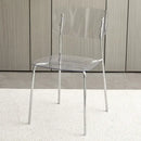 Modern Simple Household Transparent Dining Chair Backrest Single Person Leisure Net Red Table Plastic Chair Makeup Chairs  стул