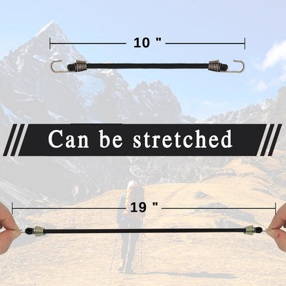 5/10PCS Luggage Strap Elastic Strap Fixed Elastic Cord Socket Fixed Small Hook 4mm Latex Mini Rope Camping Accessories