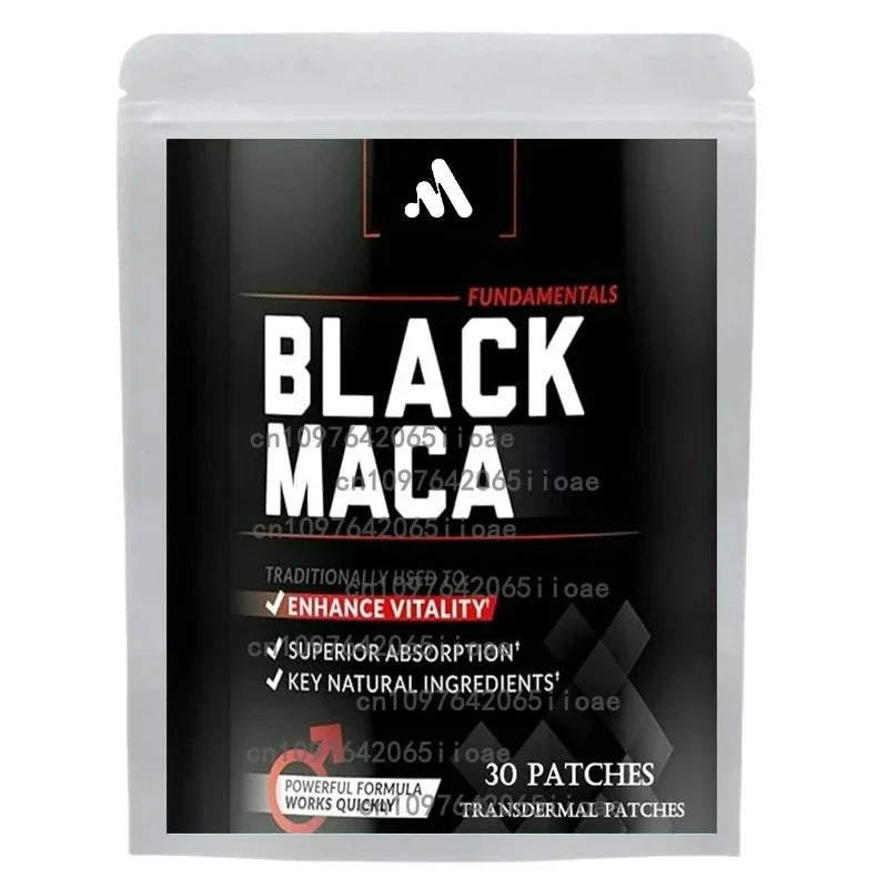 30 parches transdérmicos de complejo de maca negra: suplemento vital para hombres