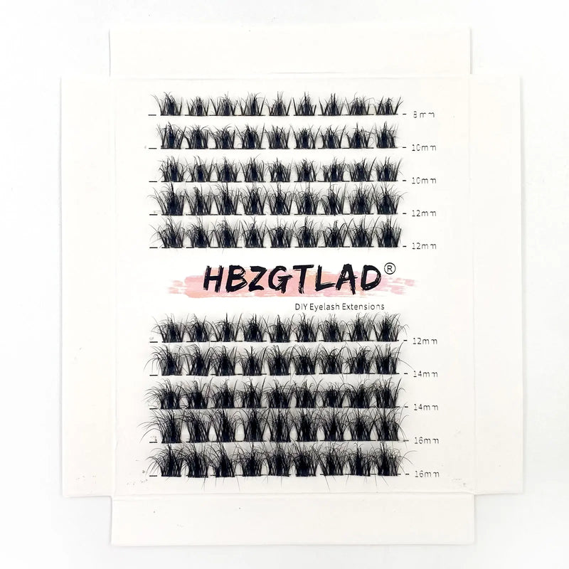 5D DIY Cluster Invisible band Lashes Segmented Bundle Thick Eyelashes Extension Russian Volume Individual False Lashes Cilios