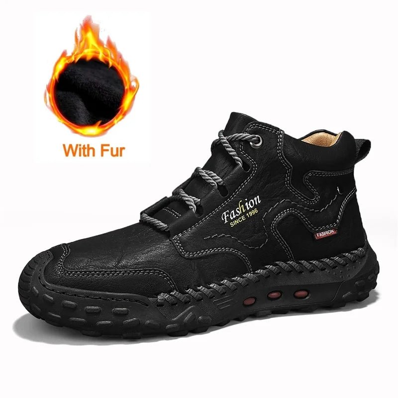 Zapatillas informales de cuero vulcanizado de alta calidad para hombre, zapatos planos de diseño, cómodos, antideslizantes, para caminar, correr y trotar, 2024