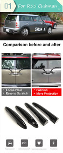 Black For Mini Cooper One D S JCW R55 Clubman 4Doors 2007-2014  Door Handle Covers Stickers Car-Styling Exterior Accessories