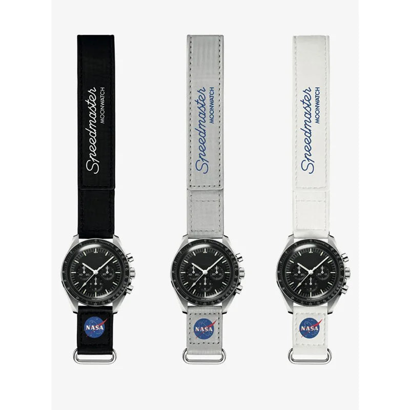 Reemplazo de correa de reloj SPEEDMASTER 20 mm 22 mm Apollo Edición Limitada Correa de velcro Material impermeable Correa de reloj Reloj Moon