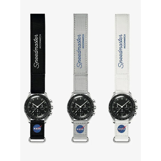 Reemplazo de correa de reloj SPEEDMASTER 20 mm 22 mm Apollo Edición Limitada Correa de velcro Material impermeable Correa de reloj Reloj Moon
