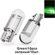 10Pcs T10 W5W 194 168 COB For Car LED burst Bulb Green Red 3000K 6000K Amber License Plate Lamp  Auto Dome Lights Canbus 12V 24V