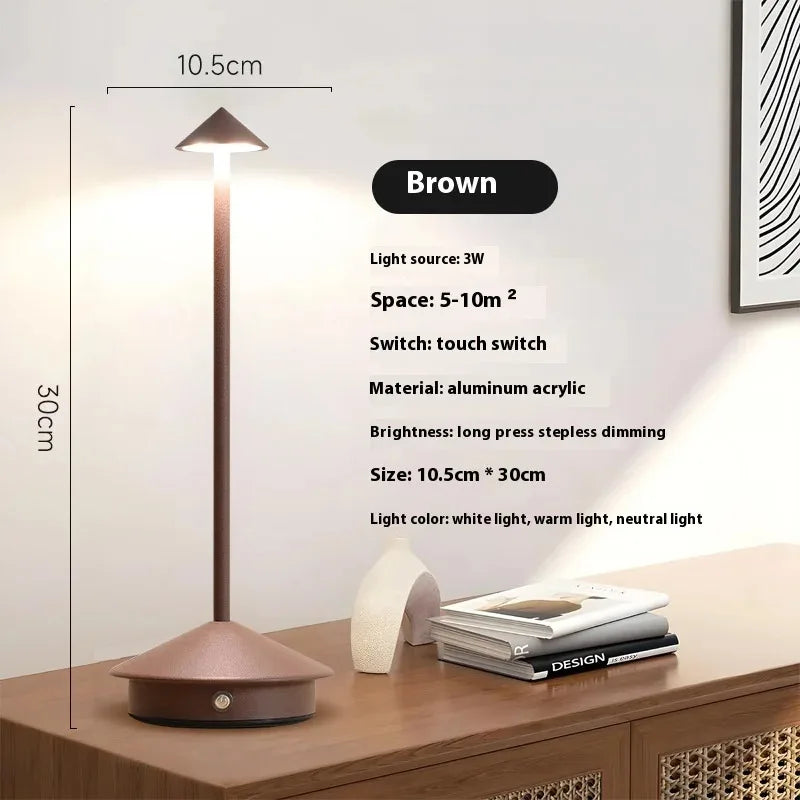 Rechargeable Table Lamp Creative Dining Touch LED Hotel Bar Coffee Pina Pro Table Lamp Decorative Desk Lamp