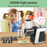 1000W Electric Vegetable Chopper Cutter 5-in-1 Stainless Steel Food Processor Kitchen Mixer Multifunctional Potato Slicer 220V