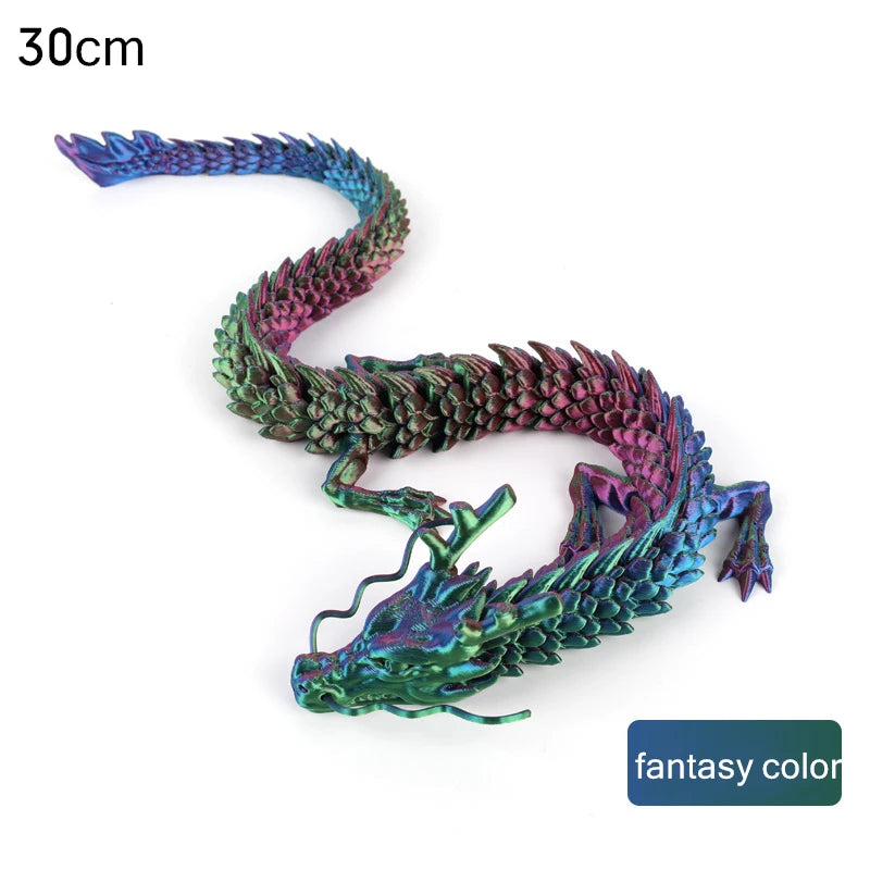 Adornos de dragón unidos impresos en 3D, dibujos animados móviles, plantas de dragón creativas, rocalla, decoración paisajística para peceras, 30 cm