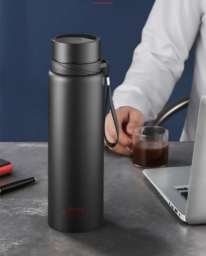 1000ml/1600ml Double Stainless Steel Vacuum Flask With Filter Large Capacity Portable Sport Thermos Mug Coffee Tea Tumbler