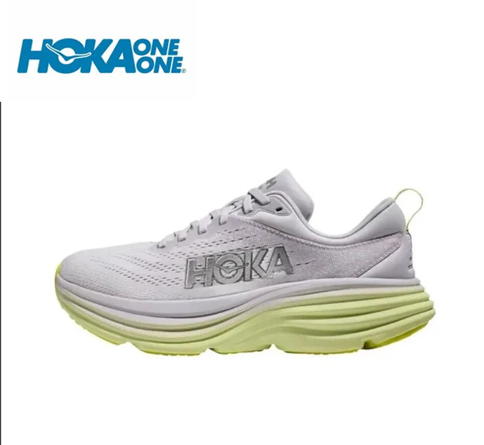 HOKA Sport Running Shoes Bondi 8 Breathable Anti Slip Cushioning Road Runs Shoes Men Sport Shoes Lifestyle Outdoor Sneaker Women