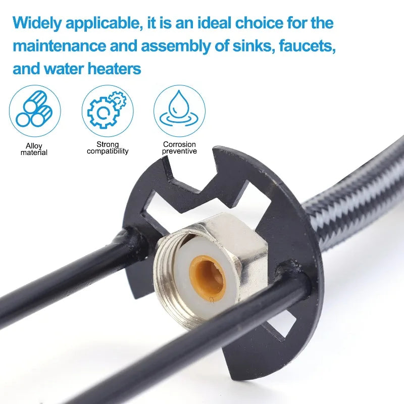 5-in-1 Sink Wrench Multifunctional Carbon Steel Faucet Key Plumbing Pipe Wrench Bathroom Kitchen Sink Repair Set Hardware Tools