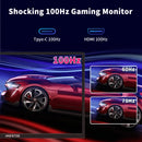 HGFRTEE 18.5inch Portable Monitor 100Hz RGB100% With VESA Hole & Back bracket Laptop Extended Display ADS-IPS HDR Screen