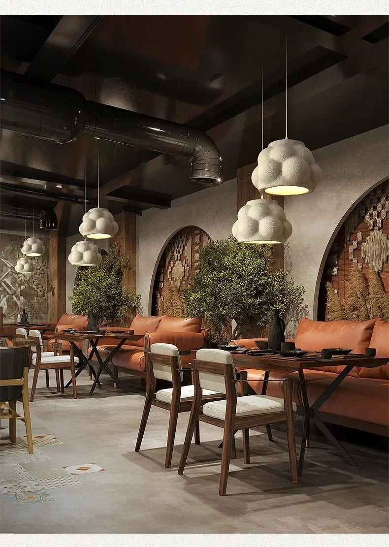 Lámpara colgante japonesa Wabi Sabi, lámpara de techo nórdica para comedor, decoración del hogar, mesa de bar, isla de cocina, lámpara colgante creativa