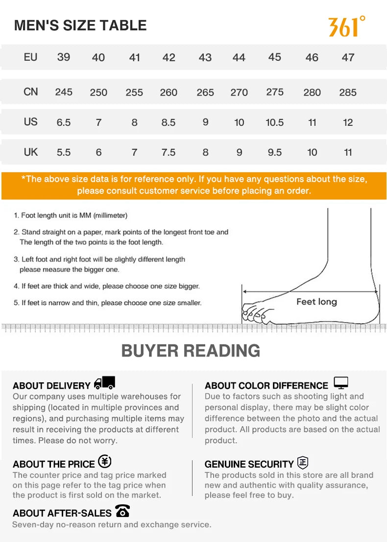 361 Degrees AF1 2.0 Men's Board Shoe Comfortable Versatile Breathable Leisure Lightweight Wear-resistant Male Sneakers 672516629