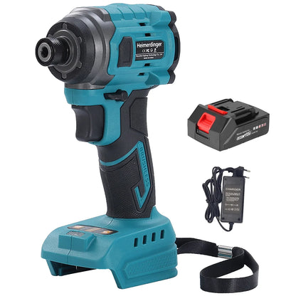 Heimerdinger Brushless Cordless Impact Driver ,1/4-Inch 6.35mm Hex Impact Driver,High Torque 220N.m Variable Speed