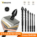 Cross Hex Drill Bit Set For Concrete Porcelain Tile Glass Metal Professional Multifunction Drill Bits Kit Tools Carbide Drills