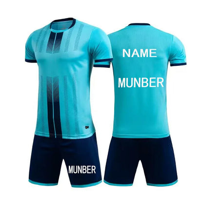 2023 Children Jerseys Sets Men Boys Soccer Clothes Suit Short Sleeve Kids Football Uniforms Soccer Tracksuit Jersey Kit