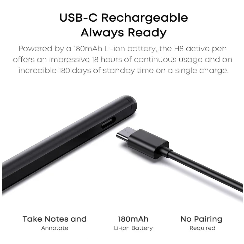 CHUWI H8 Stylus Pen for Touch Screens, Universal Active Stylus Pen for Hipad XPro, Hipad Max, UBook X, FreeBook, MiniBook X, iOS