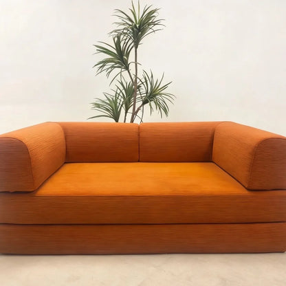 Italian Compressed Sofa Minimalist Retro Corduroy Sofa Bed Lounge Modular Couch Foldable Washable Customizable for Living Room