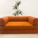 Italian Compressed Sofa Minimalist Retro Corduroy Sofa Bed Lounge Modular Couch Foldable Washable Customizable for Living Room