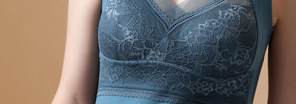 Women Winter Velvet Padded Vest Thermal Underwear Camisole Warm Sling Vest Tops 2-in-1 Built-in Bra Undershirt Intimate
