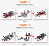 1000+Pcs Navy War Chariot Ship Army Boat Plane Model Warships Building Blocks City Children Toys for Boy