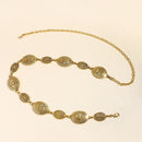 1/2pcs Retro Style WOMEN'S Metal Waist Chain Accessories Decorative Circle Carved Chain Belt High Style Accessories